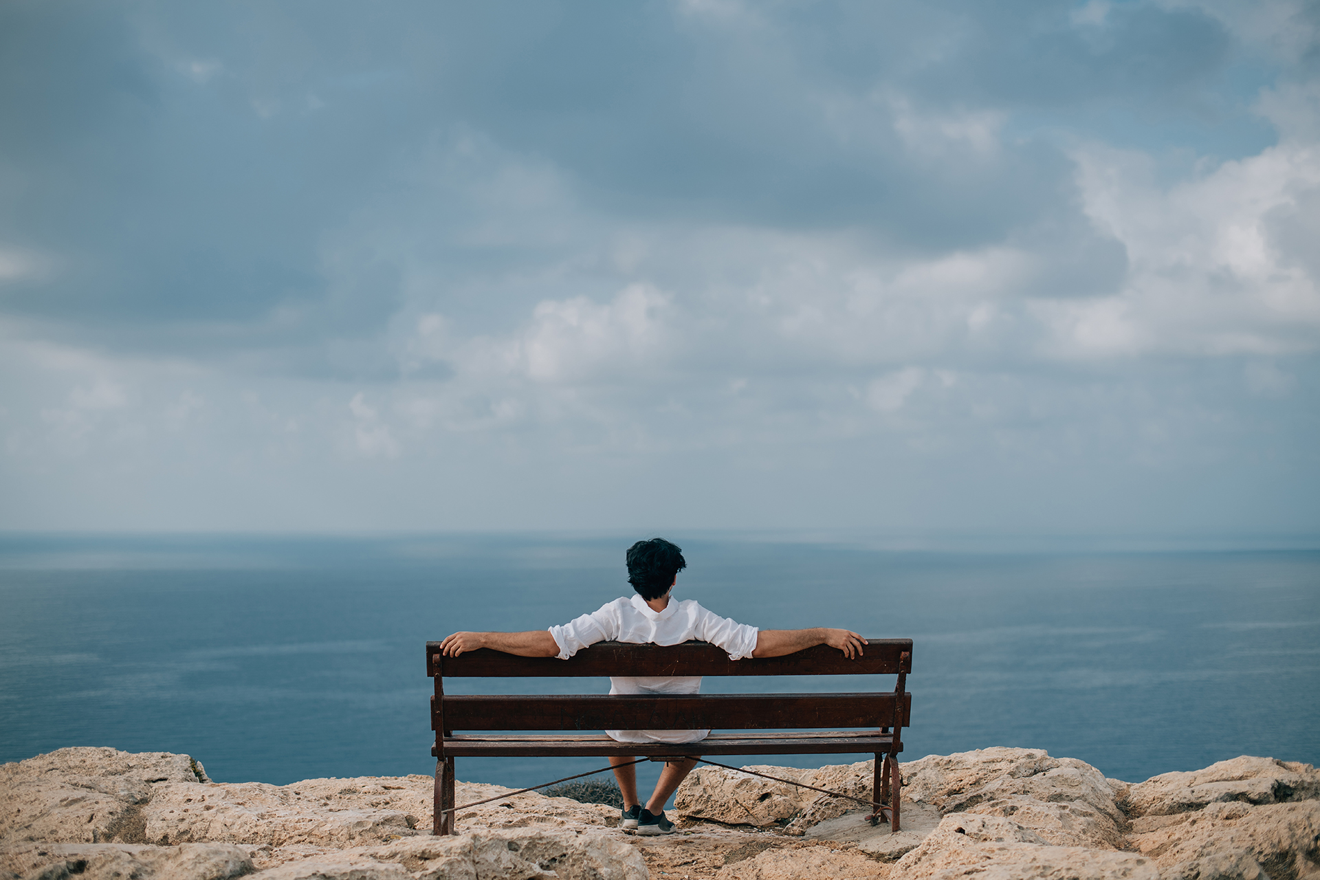 man relaxing